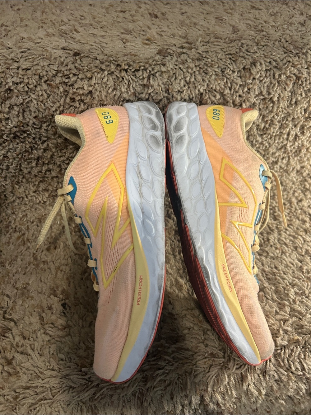 New Balance Fresh Foam White Peach Coastal Blue - Picture 4 of 7